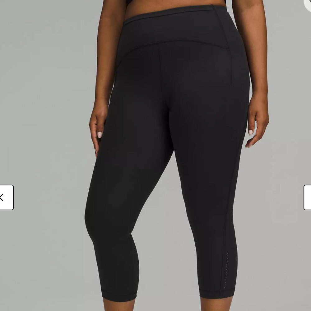 Lululemon Swift Speed Leggings w/ Pockets - CROPPED 21" in Black